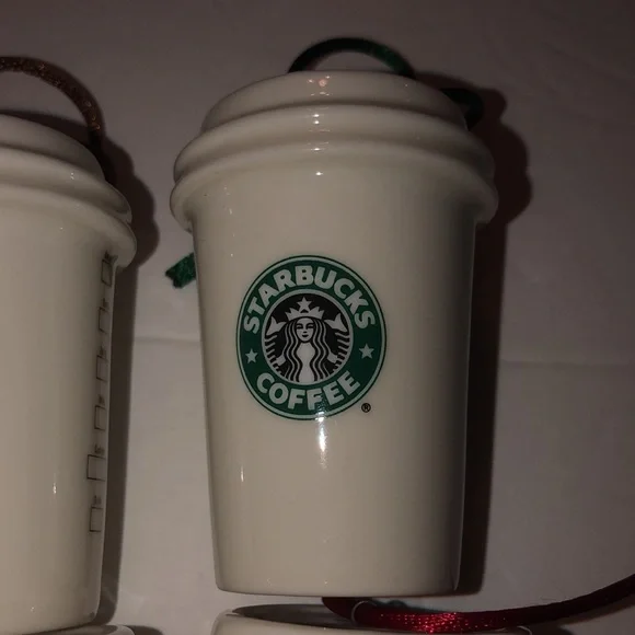 Starbucks Ornaments Lot-Starbucks Cups Ornaments 1971, 1992, 2011, 2011 Holiday - Picture 4 of 10